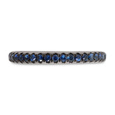0.73ct 14k White Gold Blue Sapphire Eternity Band Size 8